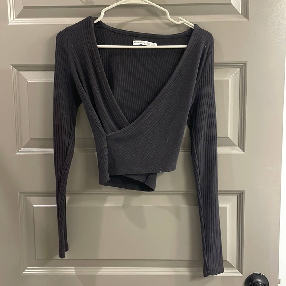 Wrap long sleeve top
